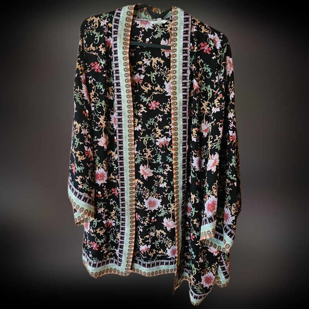 Max studio kimono style dress coverup sz large